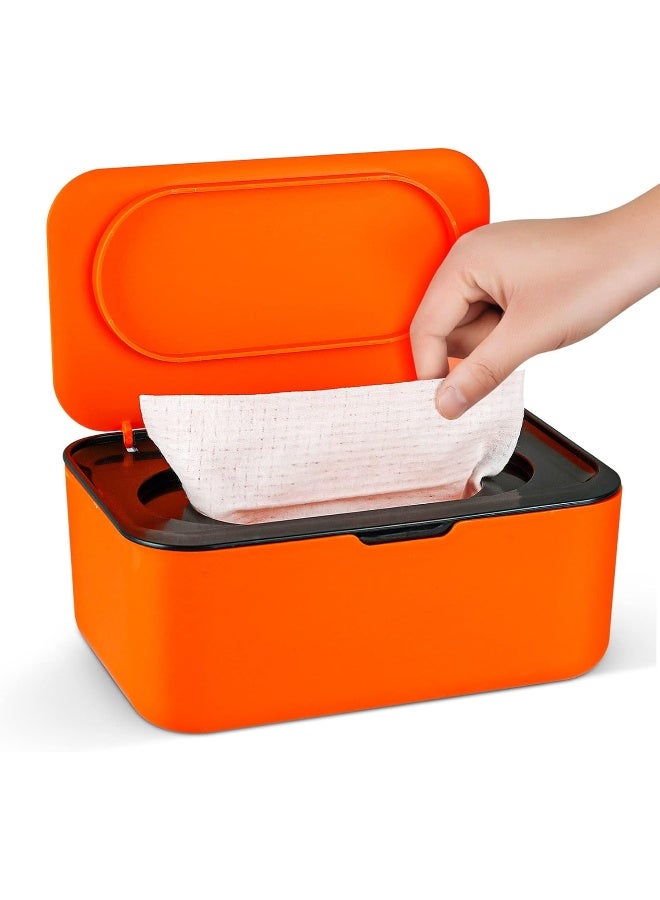 Flenpptly Baby Wipes Dispenser, Wipes Case Baby Wipe Holder Keeps Wipes Fresh, Non-Slip, Easy Open & Close (Black) - Image 1